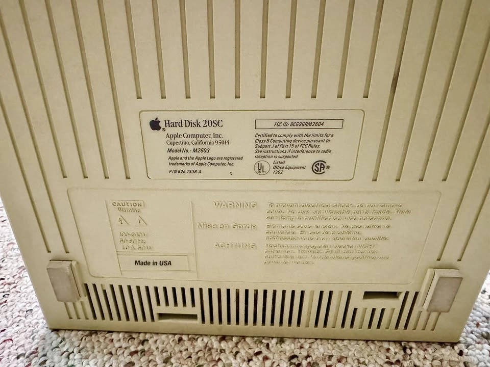 Vintage Apple Hard Disk 20SC External Drive 🍏 - photo 4