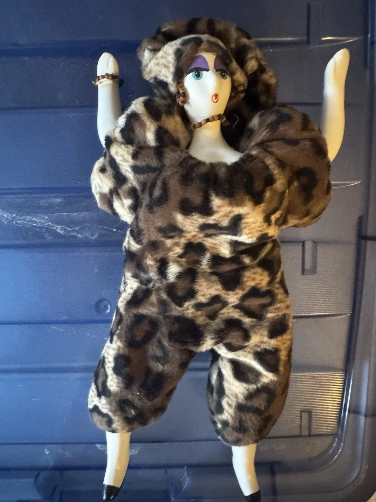 VTG PORCELAIN POUPEE MILLET DOLL Animal Print