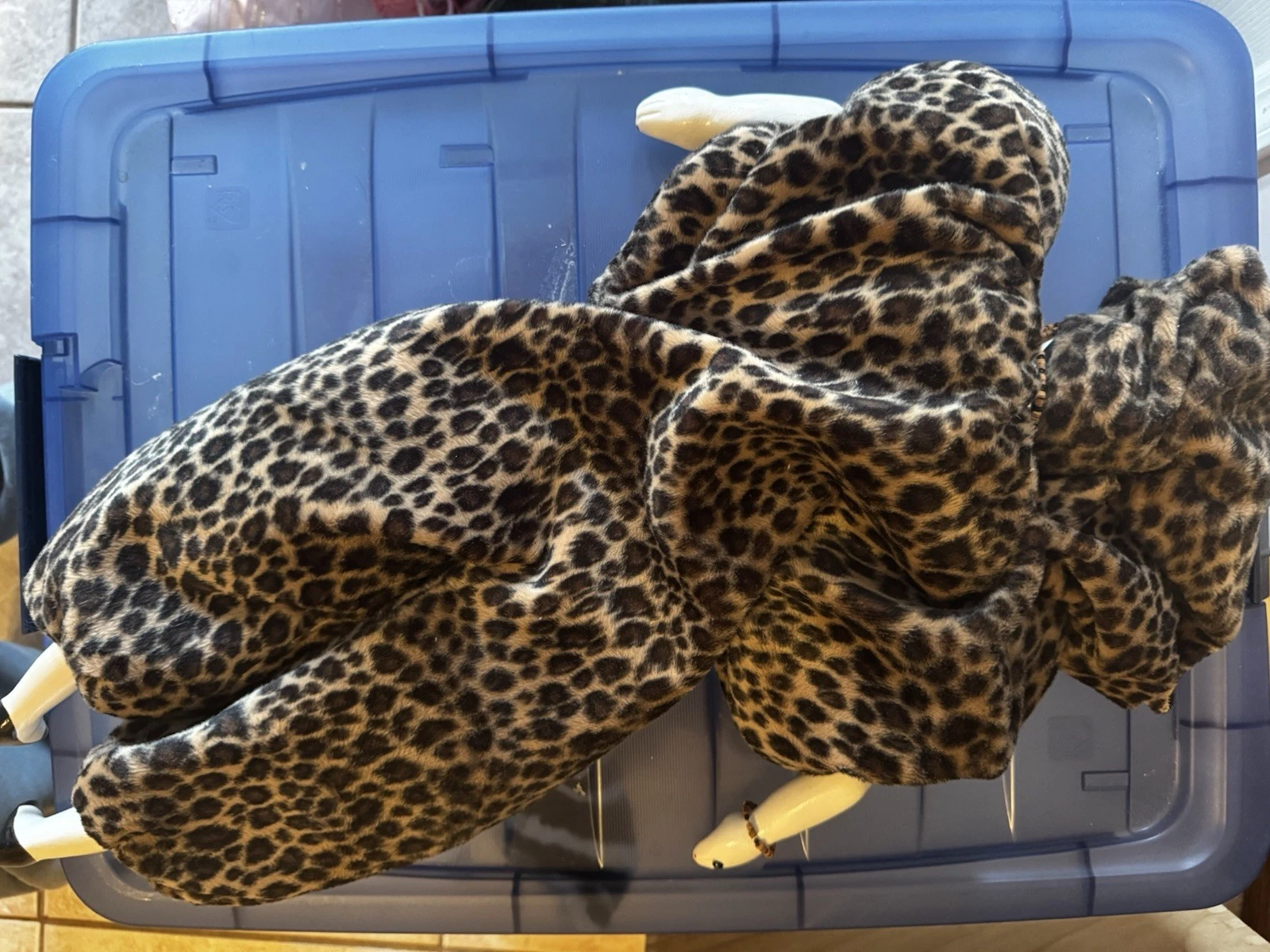 Large VTG Porcelain Poupee Millet Doll Animal Print (Damage) - photo 3