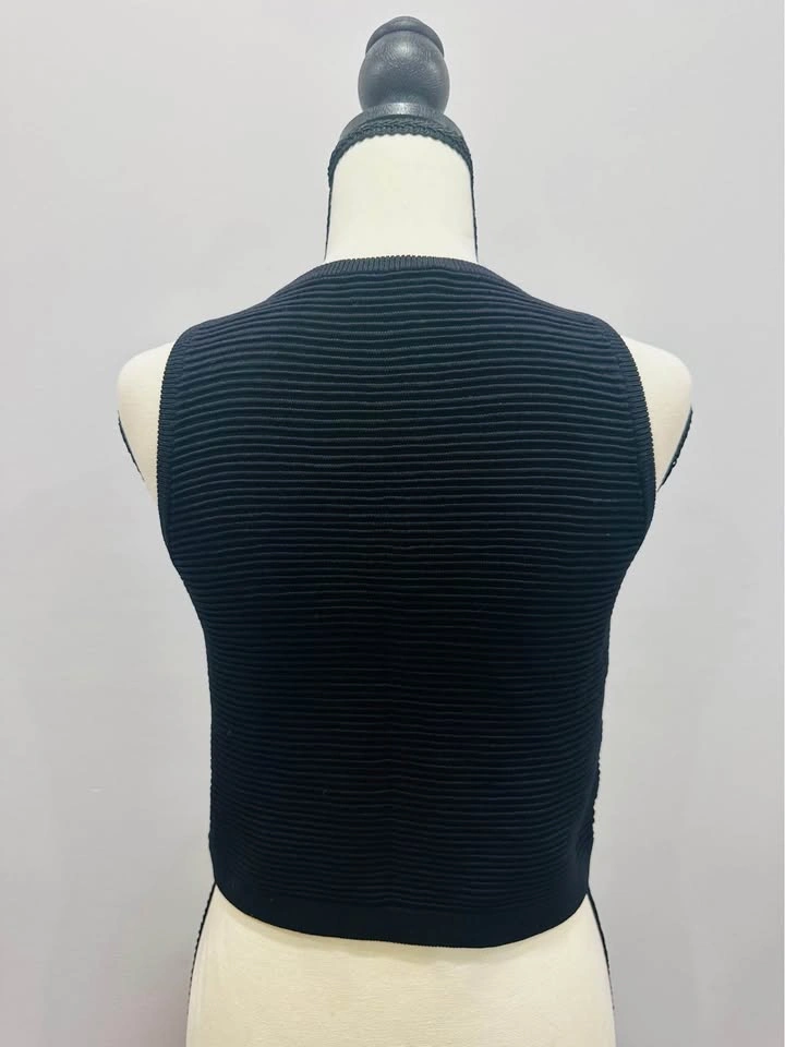 EUC Babaton Aritzia Black Ribbed Tank Crop Top Size XS - photo 5