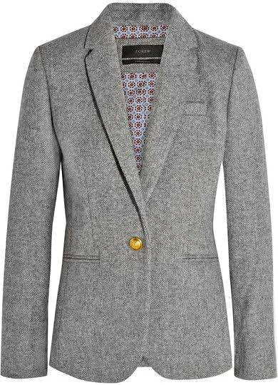 EUC J CREW Campbell Wool Tailored Grey Blazer - Size 10