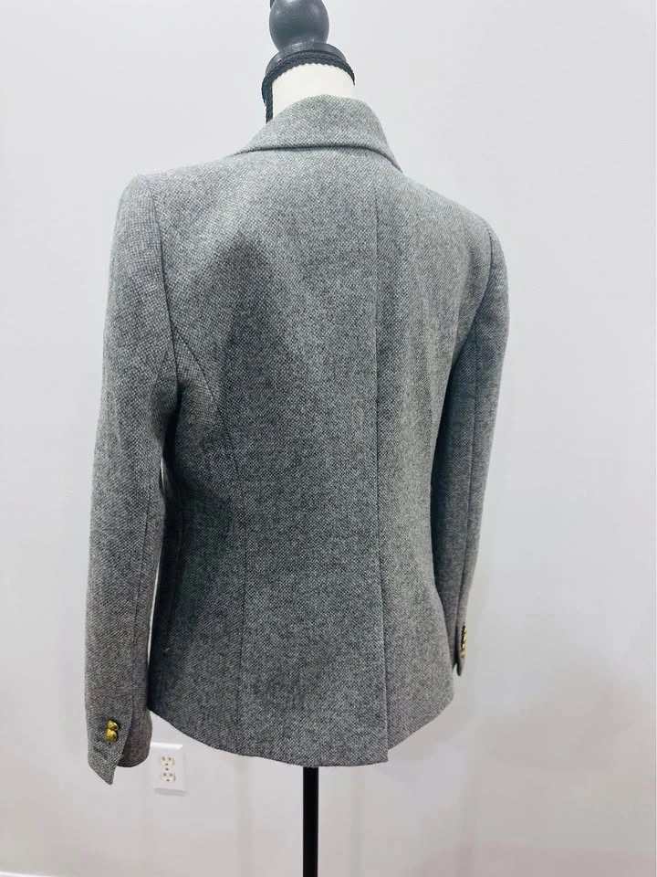 EUC J CREW Campbell Wool Tailored Grey Blazer - Size 10 - photo 5