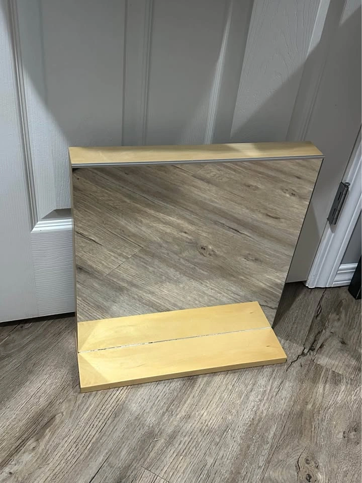 Tabletop Mirror Wood Base 17" Tall - photo 2