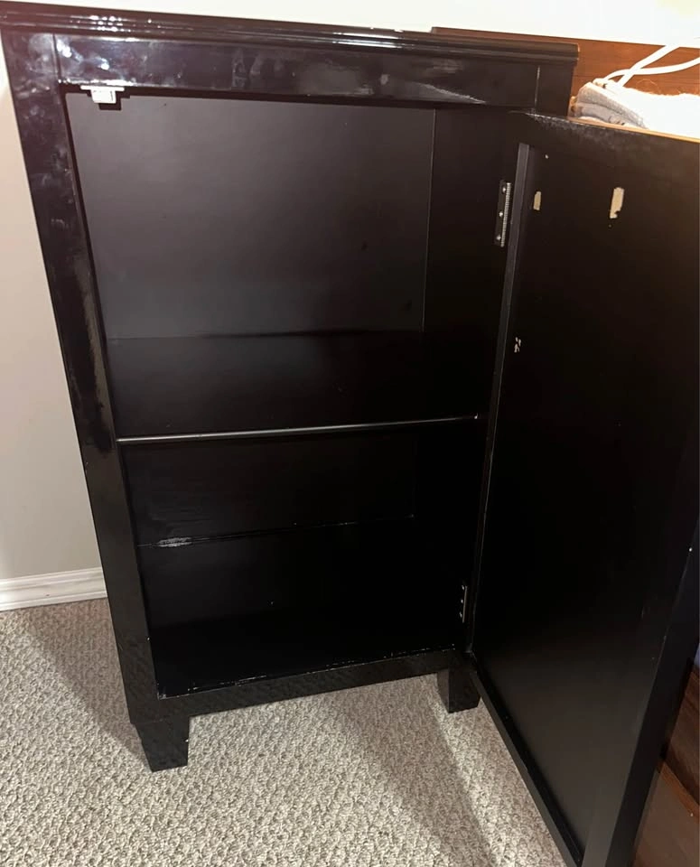 Black Mirrored Accent Cabinet - photo 3