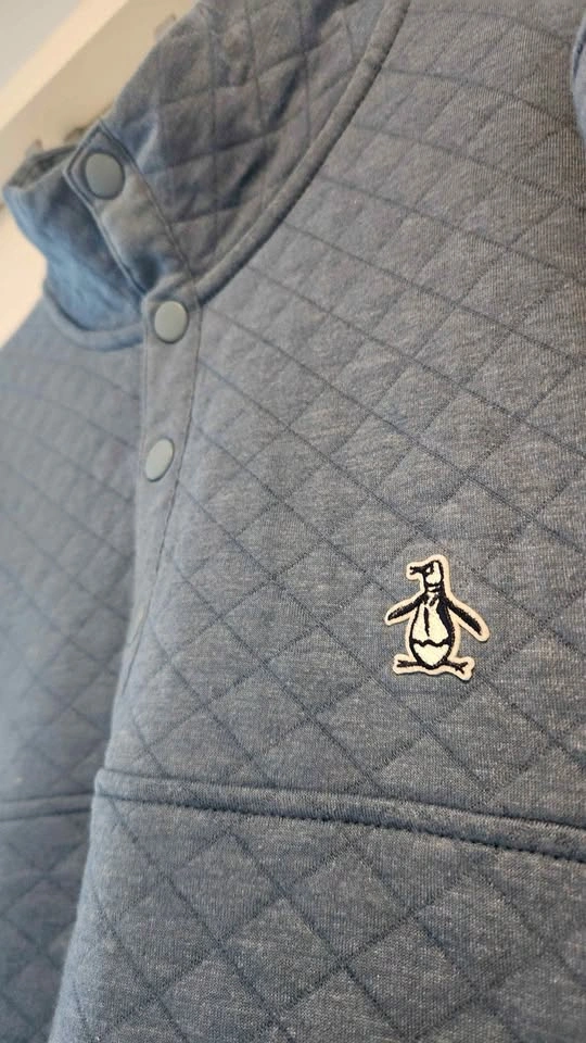 Original Penguin Blue Quilted Pullover