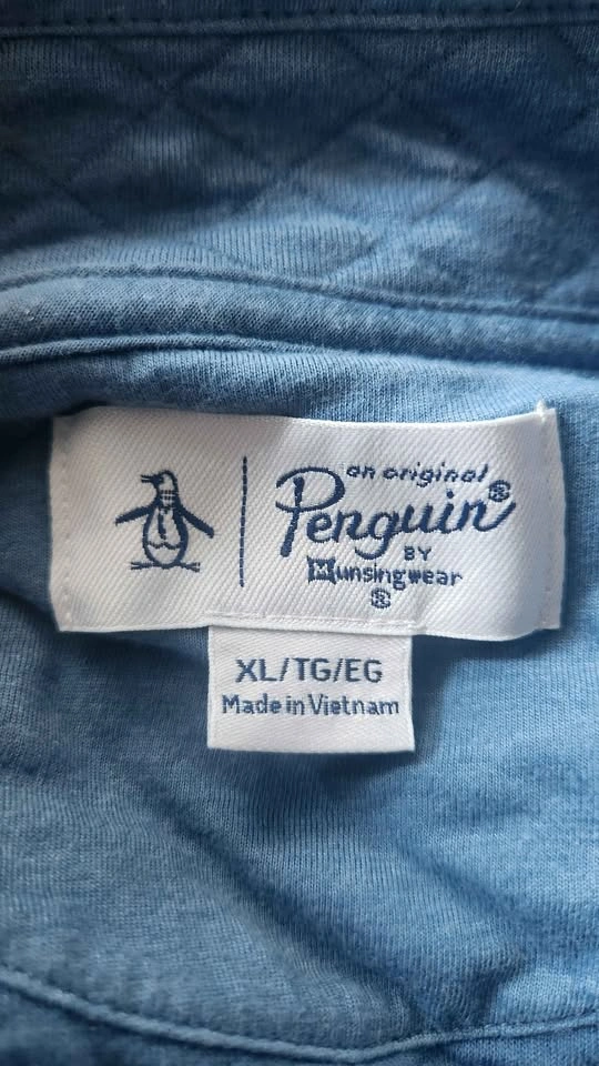 Original Penguin Blue Quilted Pullover - photo 4