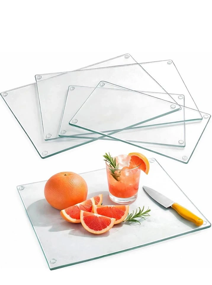 Four pieces glass cutting board