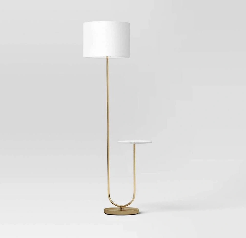Floor Lamp with Marble Table – Modern Side Table Lamp