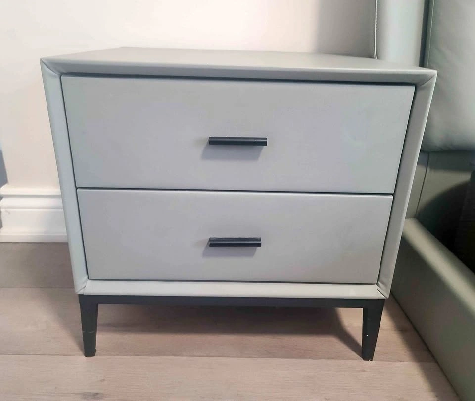 Set of 2 Modern Upholstered Nightstands