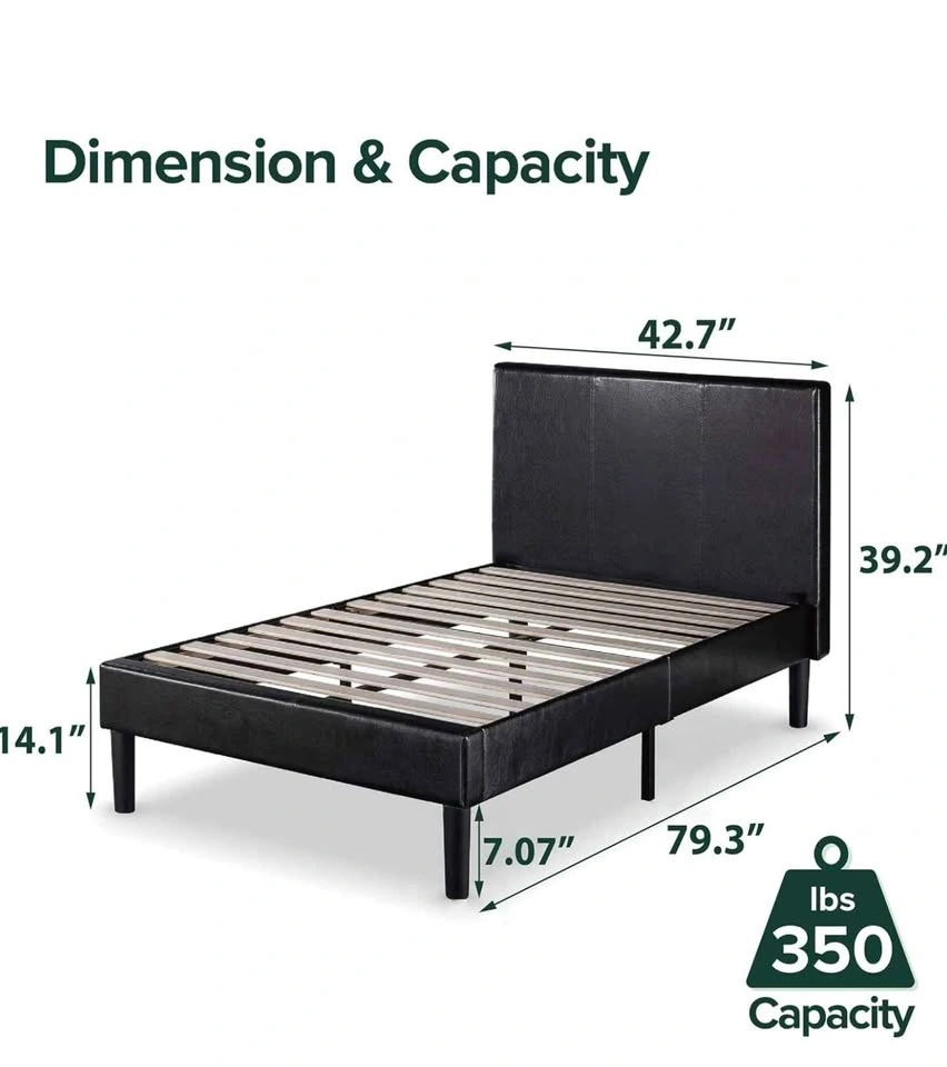 Zinus Deluxe Faux Leather Platform Bed Twin - photo 3