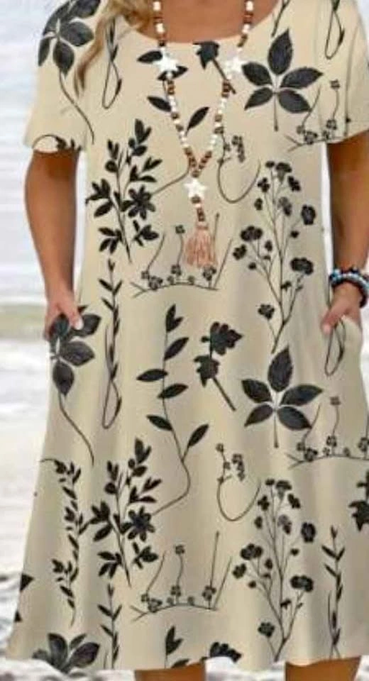 Floral Print Women's Plus Size Dress