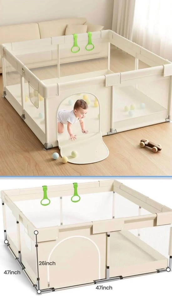 Playpen with Thick Waterproof Mat - photo 3