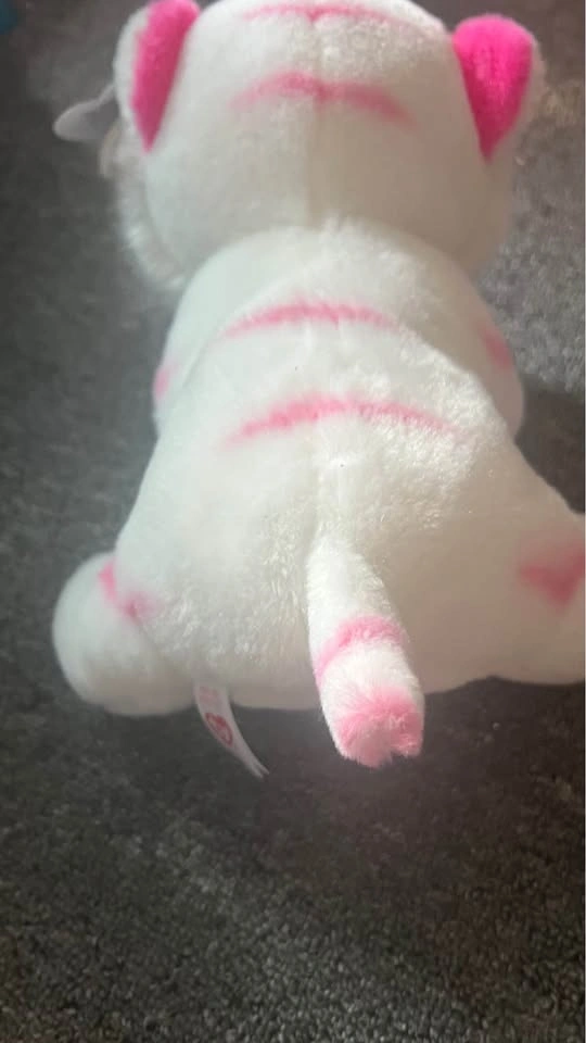 Ty Beanie Boos Tabor Pink/White Tiger - Retired/Rare - photo 2