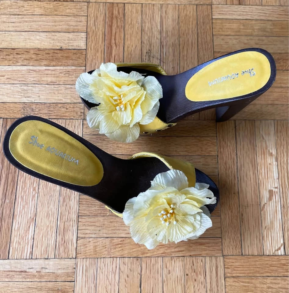 Yellow Women's Heeled Sandals - photo 2