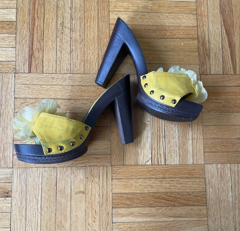 Yellow Women's Heeled Sandals - photo 3