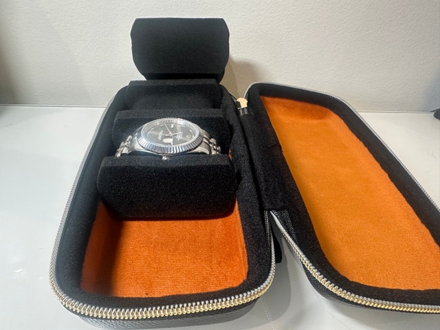 3 Slot Watch Storage Case in Black - photo 3