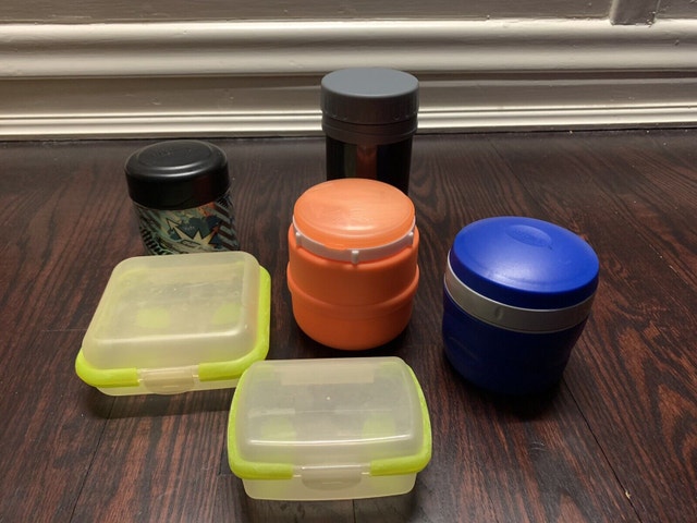 Group of Kids Thermoses and Lunch Containers