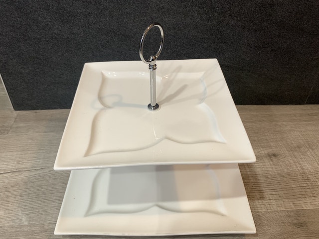 Brand new 2 tiered serving platters - photo 3