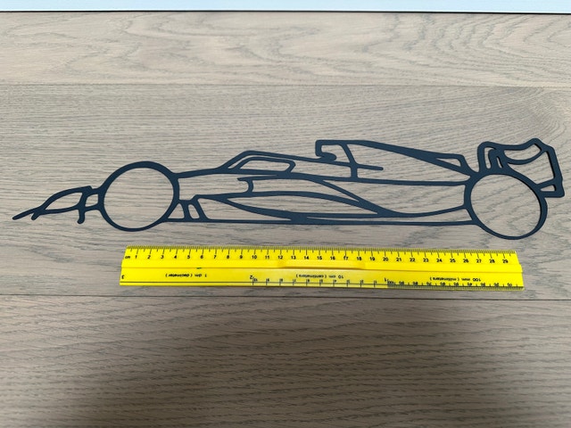 Metal F1 Car Wall Art Outline