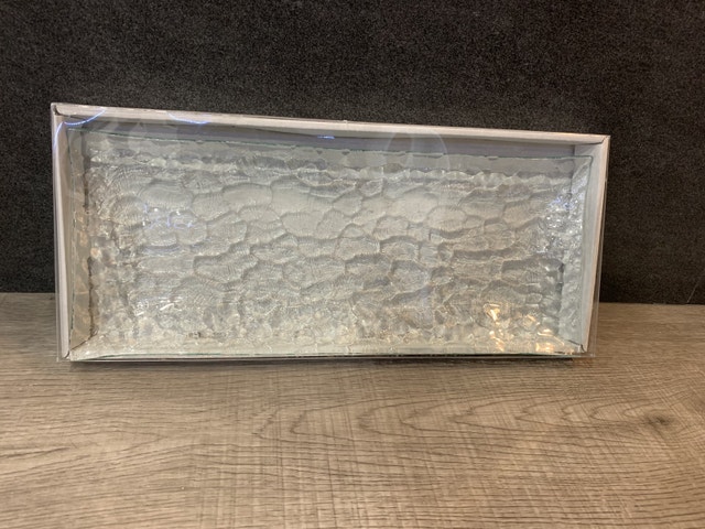 Patterned Glass Serving Trey