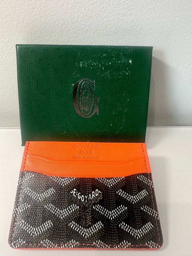 Brown/Orange Men’s Designer Card Holder Wallet