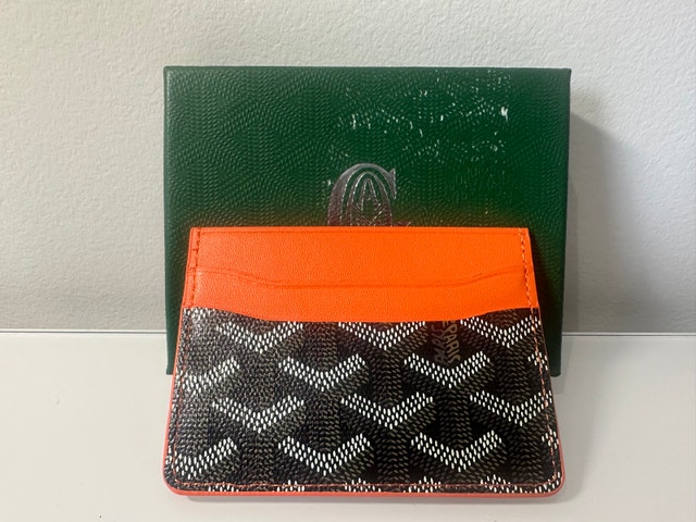 Brown/Orange Men’s Designer Card Holder Wallet - photo 4