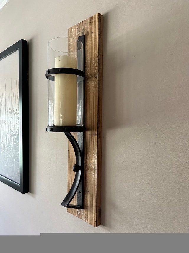 Painting With 2 Candle Holder Sconces - photo 4