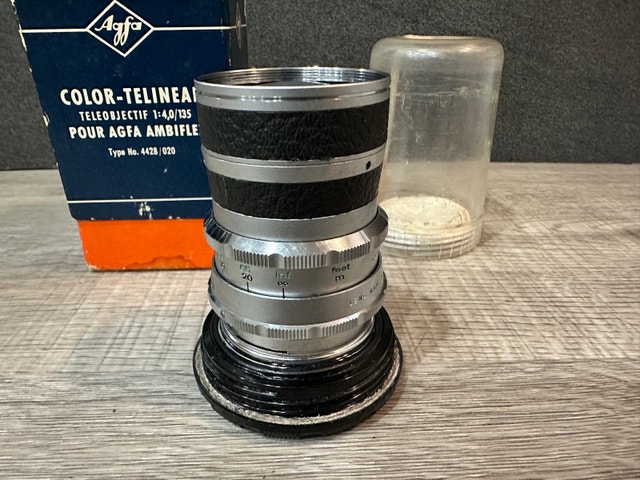 Vintage AGFA COLOR TELELINEAR 135mm F/3.5 AMBIFLEX Lens - photo 4