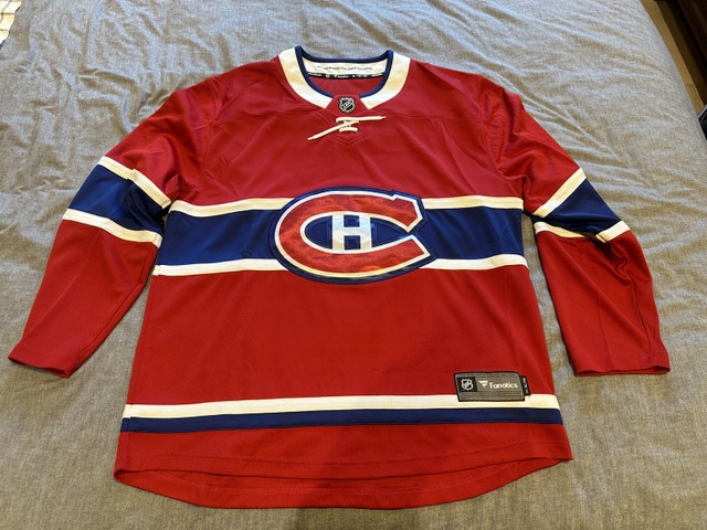 Brand New XL Montreal Canadian Official Game Jersey Blank Back