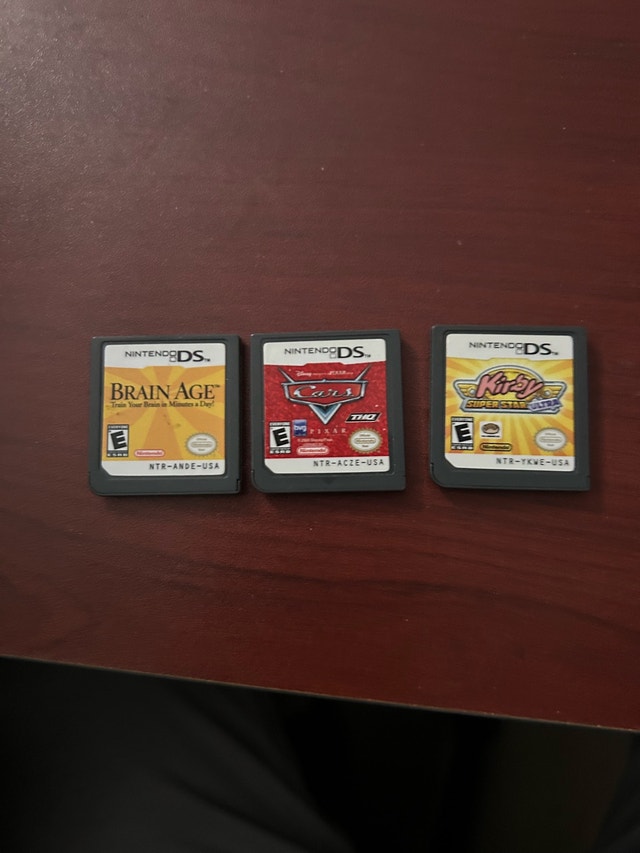 Nintendo DS Games - Brain Age, Cars, Kirby