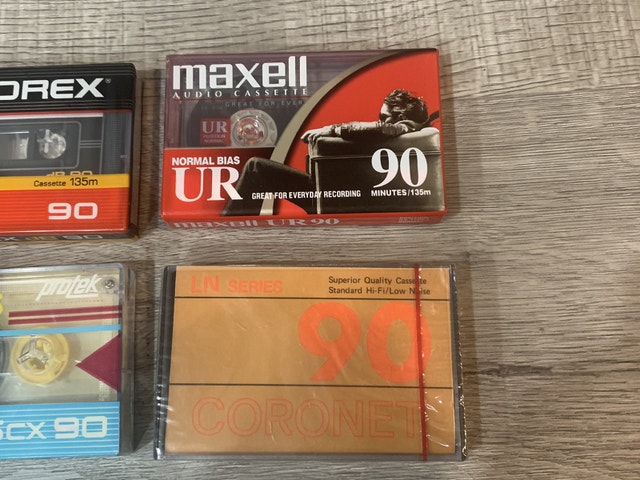 6 NEW SEALED 90 Min Blank Audio Cassette Tapes MAXELL FUJI - photo 4