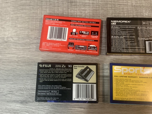 6 NEW SEALED 90 Min Blank Audio Cassette Tapes MAXELL FUJI - photo 5