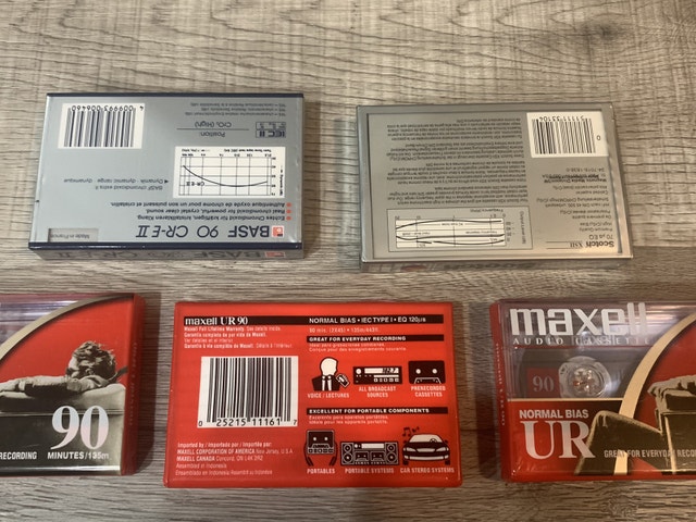 4 NEW+SEALED BASF CR-E 90 Min Blank Audio Cassette Tapes - photo 5
