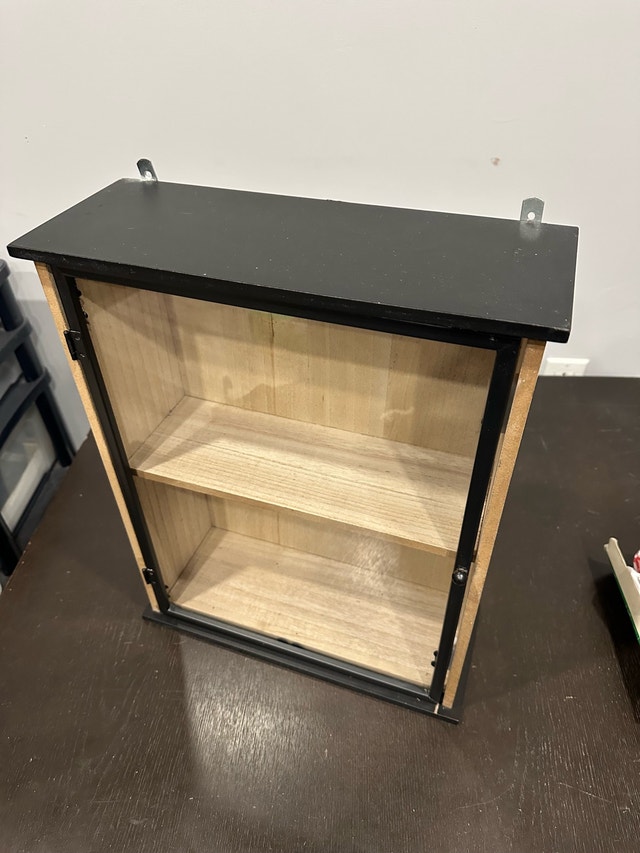 Hanging Wall Shelf with Glass Covering and Magnetic Door - photo 4