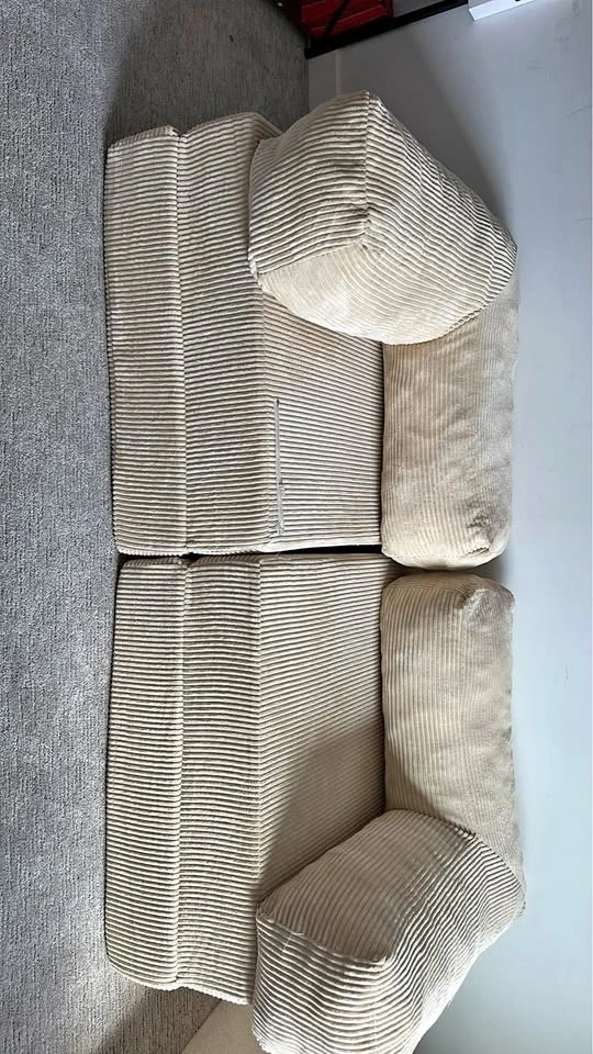 Modern beige sofa in excellent condition