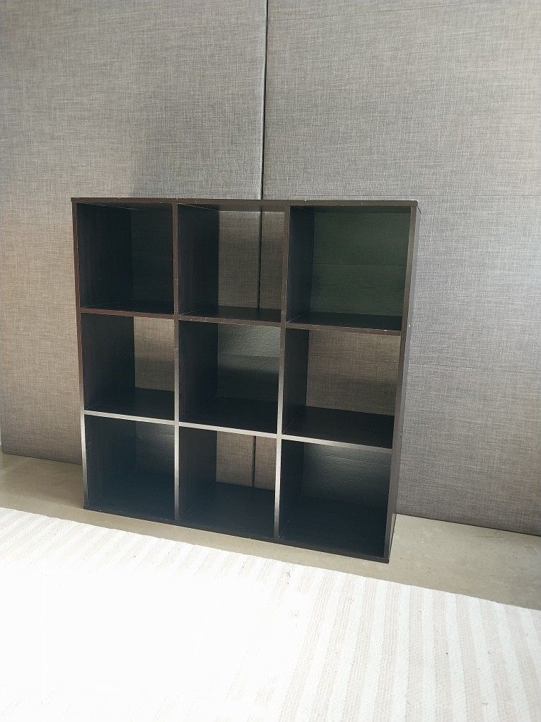 Espresso Square Shelving Unit – 9-Cubby Storage – $20 (Old Town)