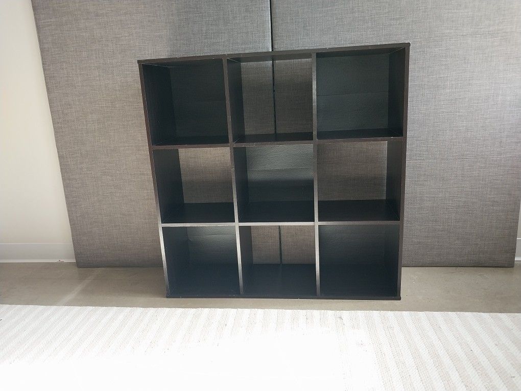 Espresso Square Shelving Unit – 9-Cubby Storage – $20 (Old Town) - photo 3