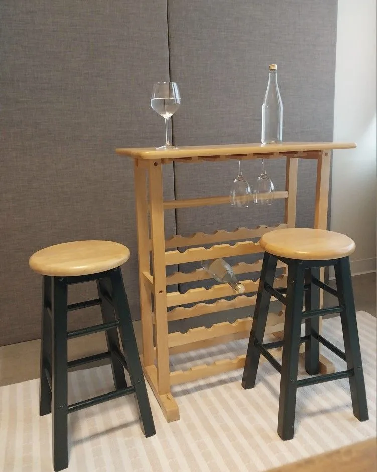 Stylish Wine Bar Table Set w/ 2 Stools – Must Sell $40 - photo 3