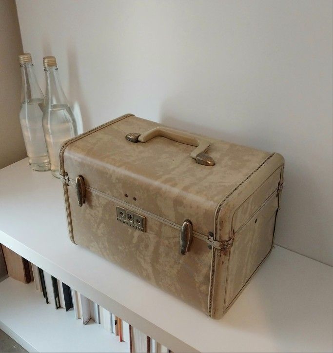Vintage Samsonite Train Case 1950s Mid Century Saddle Tan - $40 - photo 2