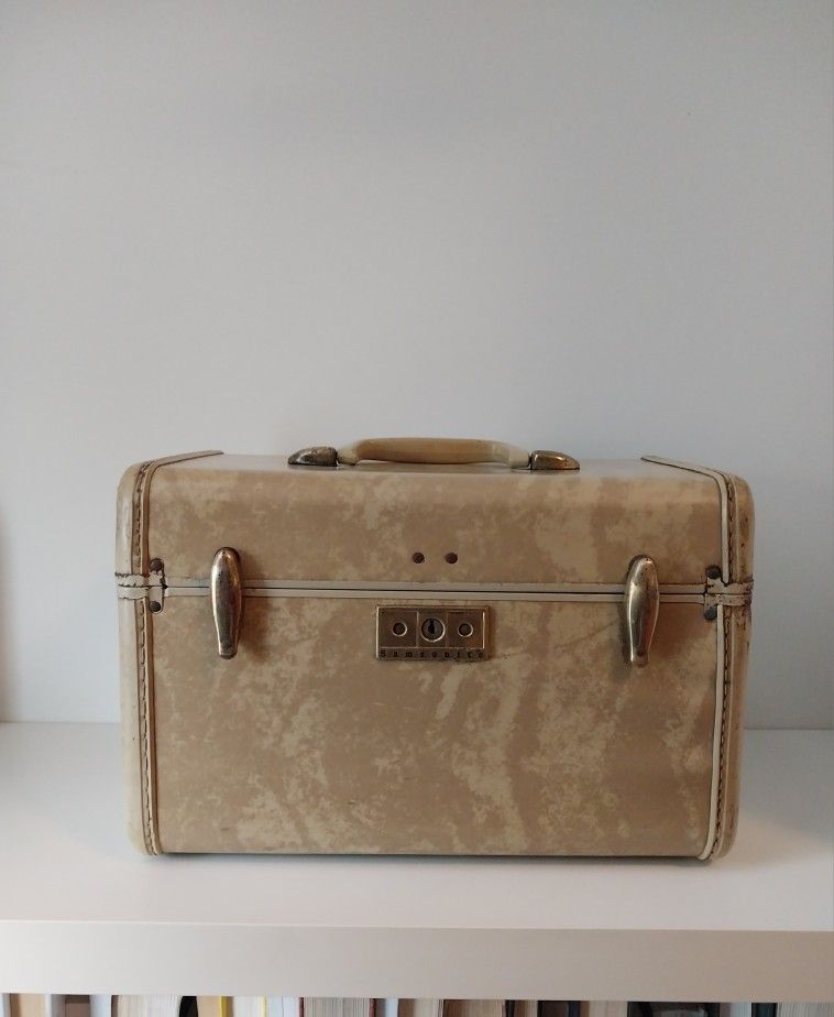 Vintage Samsonite Train Case 1950s Mid Century Saddle Tan - $40 - photo 3