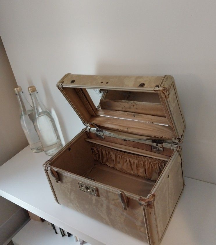 Vintage Samsonite Train Case 1950s Mid Century Saddle Tan - $40 - photo 4