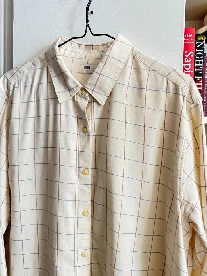 BRAND NEW UNIQLO SOFT BRUSH PLAID SHIRT - SIZE L