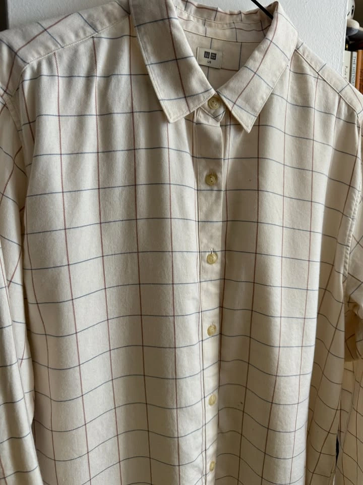 BRAND NEW UNIQLO SOFT BRUSH PLAID SHIRT - SIZE L - photo 2