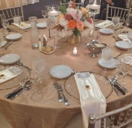 200 Gold Rimmed Glass Charger Plates - Flower Shaped - photo 3