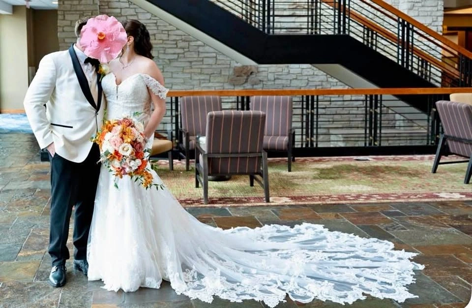 Madison James MJ704 European Style Long Train Wedding Dress