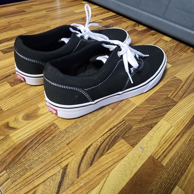VANS shoes black & white size 10 woman's - photo 4
