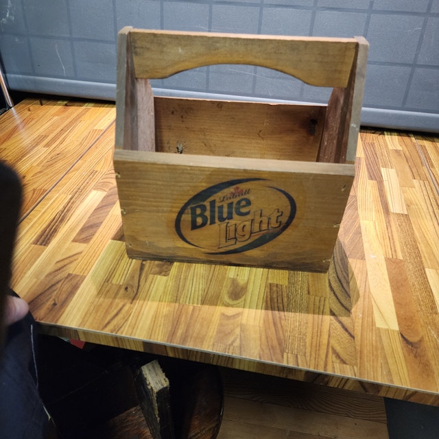 Labatt BLUE 6 Pack Beer Bottle Wood Holder - Vintage - photo 5