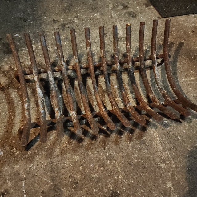 Fireplace Grate Grill Holder - Rod Iron