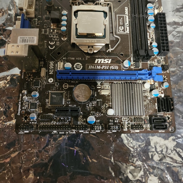 MSI Motherboard Intel Core i3 H61M-P31 (Socket 1155) - photo 2