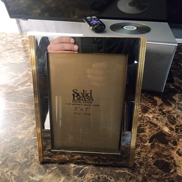 Solid brass picture frame 5 x 7 photo frame